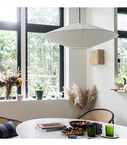 Brera Pendant Lamp Japanese Fabric Pendant Lamp Creative Dining Room B&B Ceiling Chandelier