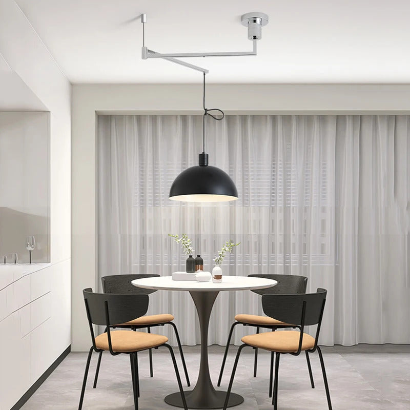 Bauhaus Telescoping Pendant Light Nordic Rocker Arm Movable swing hanging Lamps