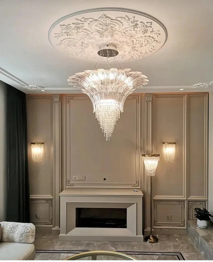 Modern Luxury Crystal Chandelier Hotel Villa Staircase Pendant Lamp