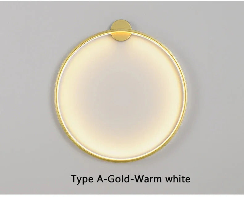 Nordic Minimalist Circle Background LED Wall Lamp Modern sofa background wall lights