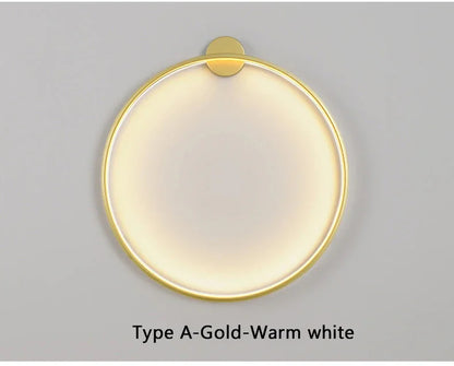 Nordic Minimalist Circle Background LED Wall Lamp Modern sofa background wall lights