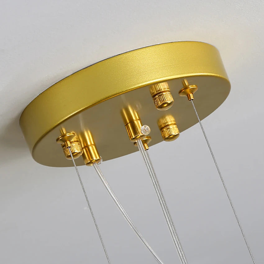 Vintage Gravity Origin Chandelier Luxury Metal lustre suspension black amd gold light for Living Dining Room kitchen island Lamp