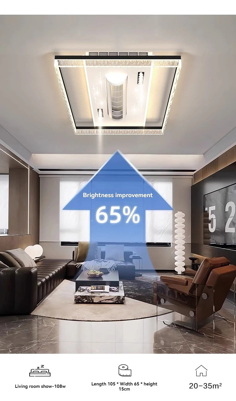 Ceiling Fan Light Invisible Bladeless Ceiling Lamp With Remote Control