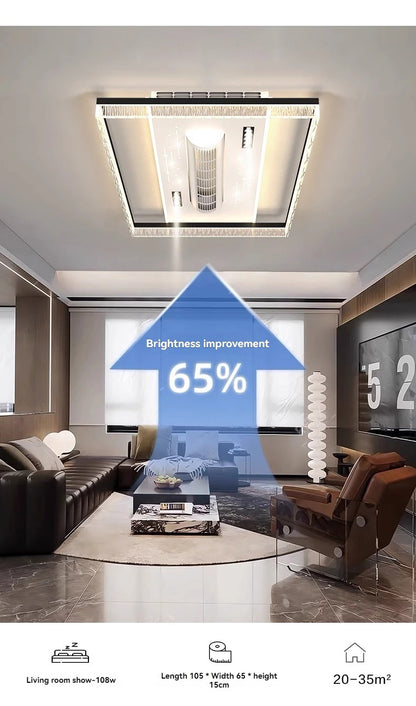 Ceiling Fan Light Invisible Bladeless Ceiling Lamp With Remote Control