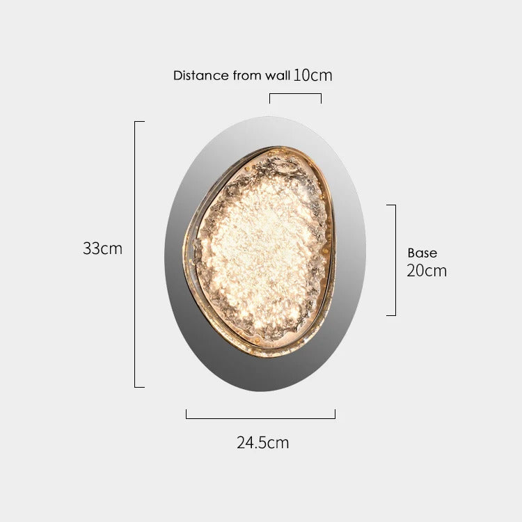 Platinum Art Wall Lamp Modern Creative Design Pebble Corridor wall lighting LED