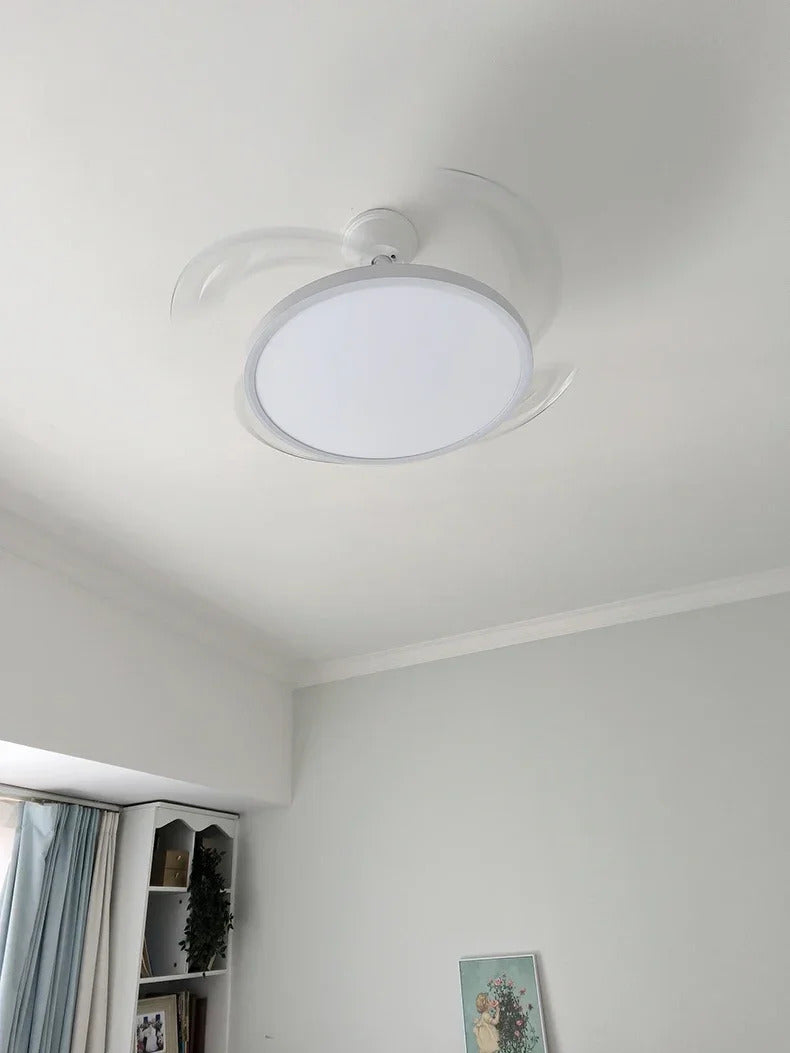 Ceiling Fan With Light Modern Remote Smart Invisible Ceiling Fan Bedroom Lamp