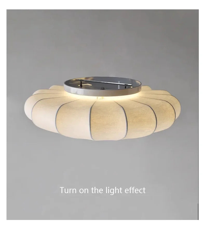 Wabi Sabi Silk Ceiling Lamps Living Room Bar Home Decor Lighting