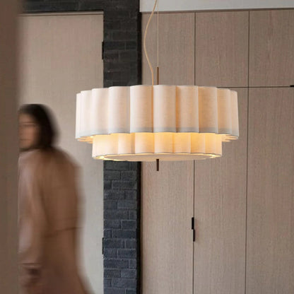 Nordic Minimalist Wabi Sabi Fabric Ceiling Chandelier Living Dining Room Bedroom Pendant Lights