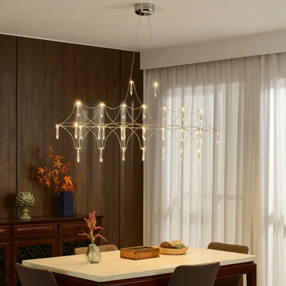 Modern Restaurant Strip Chandelier Luxury Lobby Front Desk Hanging Lamp