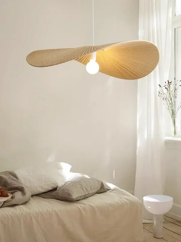 Nordic Fabric Hat Pendant Light Cream Style Led Pendant lamp