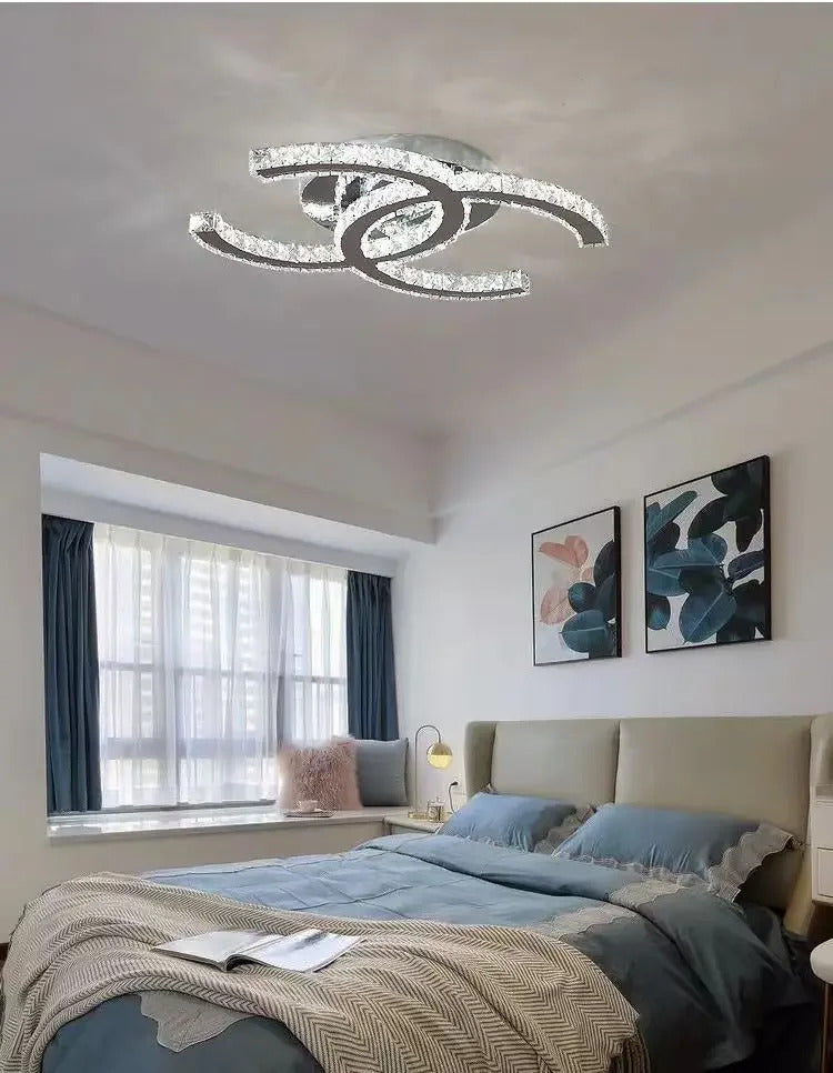 Modern Crystal Chandelier Simple Dining Room Chandelier Home Decoration hanging light fixtures