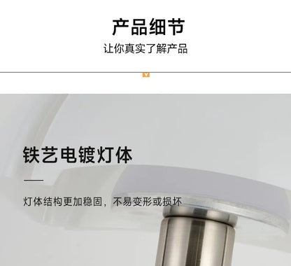 Italy Designer Wrought Iron LED Table Lamps White Petal Glass Lampshade Bauhaus Living Room Bedroom Restaurant Office Desk Light