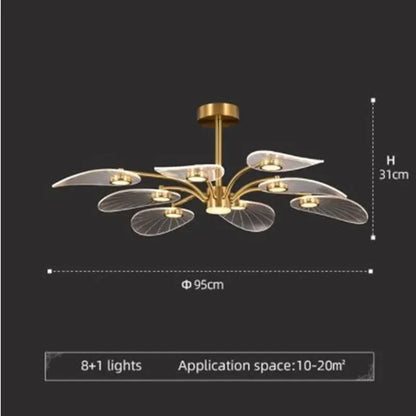 Nordic lotus ceiling light luxury Dining Room Decoration light