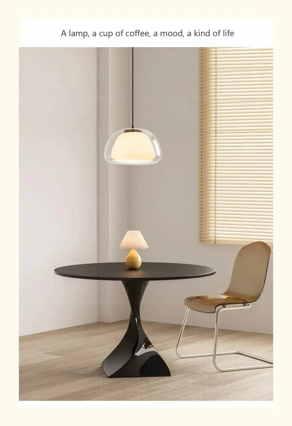 Nordic Glass Jellies Design Hanging Lamp Indoor Dining Living Room Pendant Light