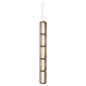 Restaurant Long Stripe Pendant Light Smoke Gray Glass Lampshade Nordic Led Hanging Light