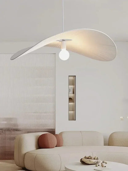 Nordic Fabric Hat Pendant Light Cream Style Led Pendant lamp