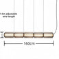 Restaurant Long Stripe Pendant Light Smoke Gray Glass Lampshade Nordic Led Hanging Light Living Dining Room Decor Pendant Lamp