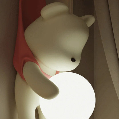 Bear Cute wall lamps Nordic Resin Little baby room Children's bedroom sconce lighting