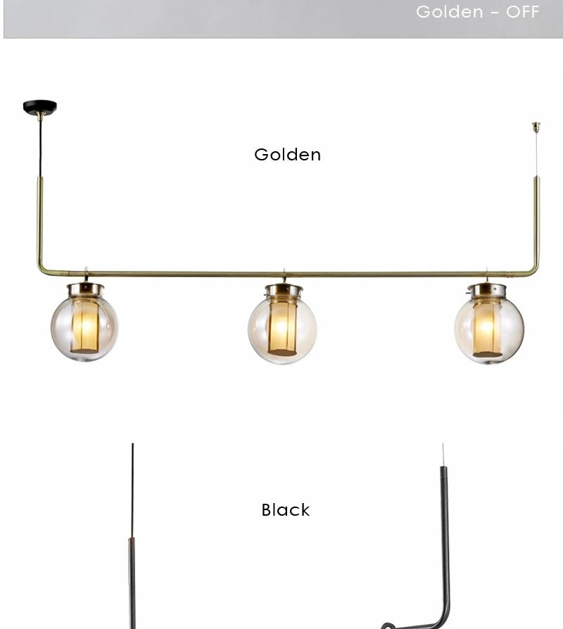 Bai Chandelier Postmodern crossbar design glass ball light
