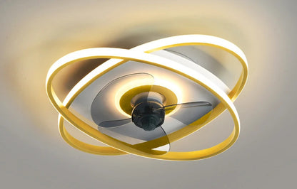 Modern bedroom decor led ceiling fan light lamp dining room remote control lamps