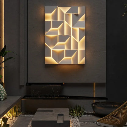 Outdoor Waterproof wall lamp Creativity 3D Model Led Sconce lights Square Wall lighting