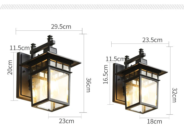 Outdoor Waterproof Wall Lamp Modern Villa Corridor Garden Exterior Lamp Wall light