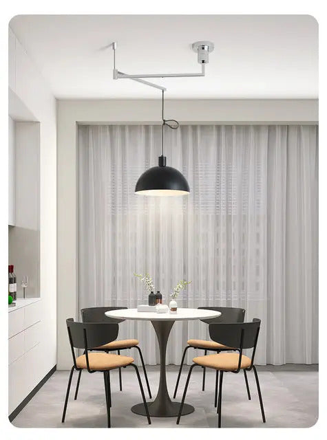 Bauhaus Telescoping Pendant Light Nordic Rocker Arm Movable swing hanging Lamps