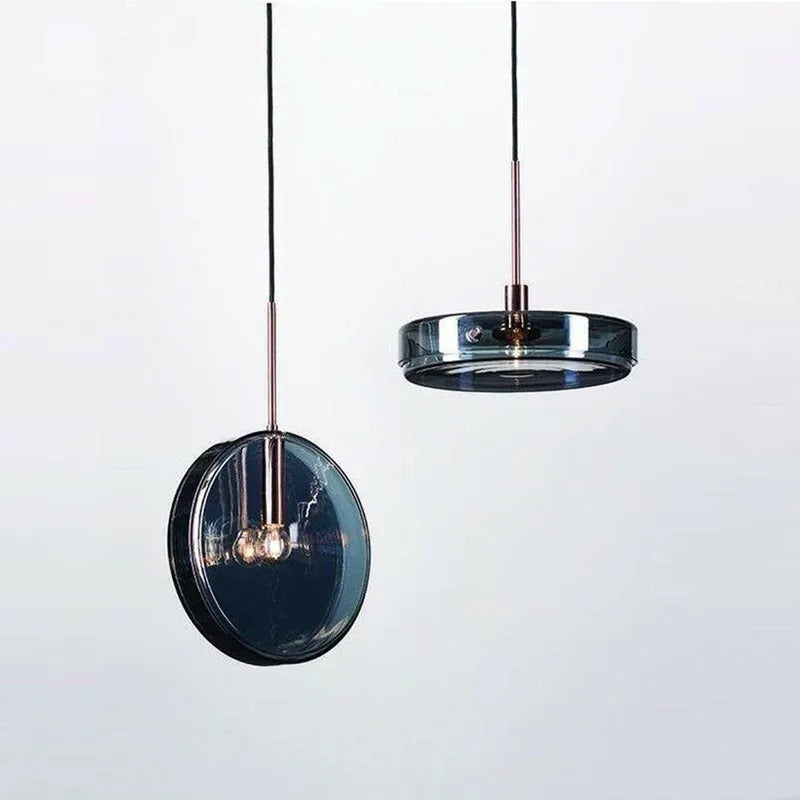 Modern blue pendant light Simple Nordic glass pendant light