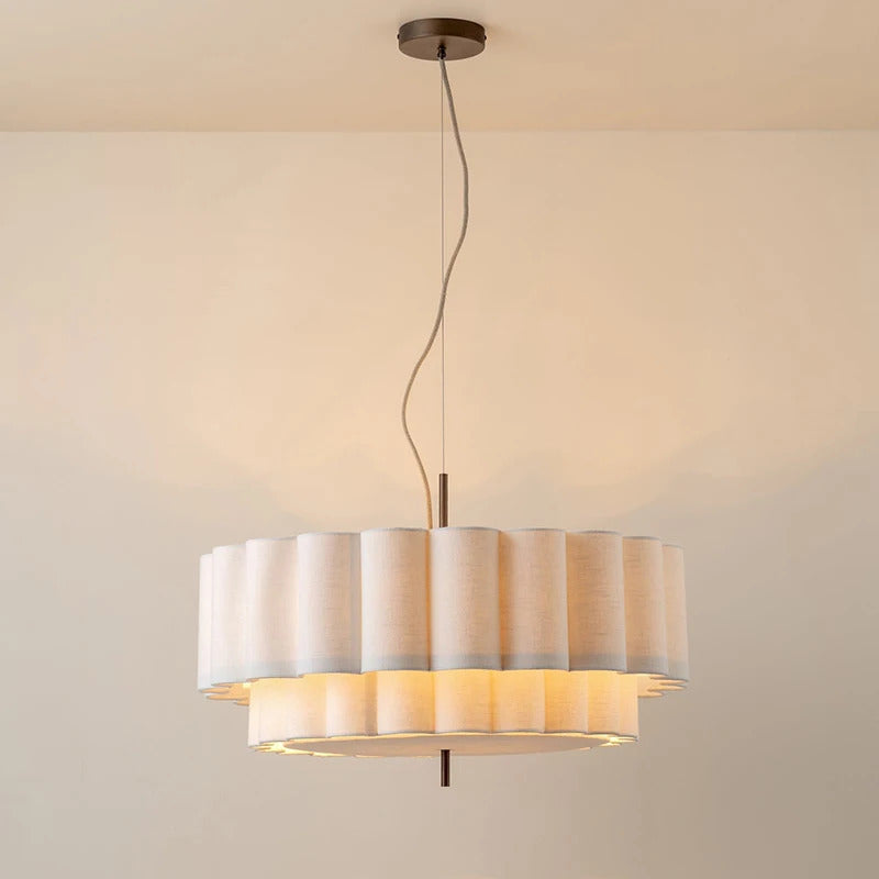 Nordic Minimalist Wabi Sabi Fabric Ceiling Chandelier Living Dining Room Bedroom Pendant Lights