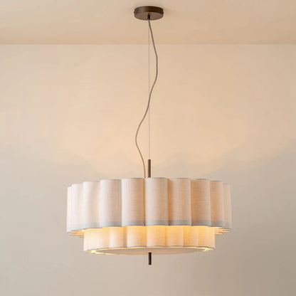Nordic Minimalist Wabi Sabi Fabric Ceiling Chandelier Living Dining Room Bedroom Pendant Lights