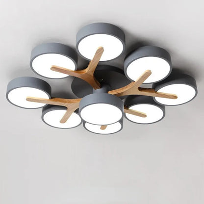 Modern Ceiling Lamp Bedroom Minimalist Wood Home Decor Lighting Fixtures