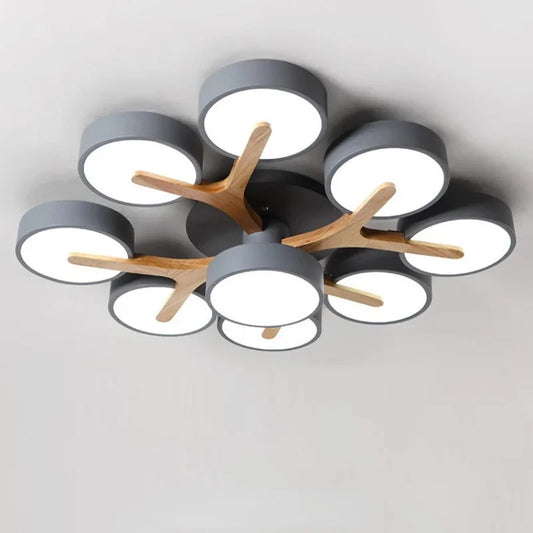 Modern Ceiling Lamp Bedroom Minimalist Wood Home Decor Lighting Fixtures