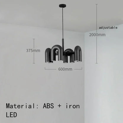 Nordic Creative U-shaped Living Room Chandelier Restaurant Personality Art Model Designer Home Decorative LED Pendant Lights
