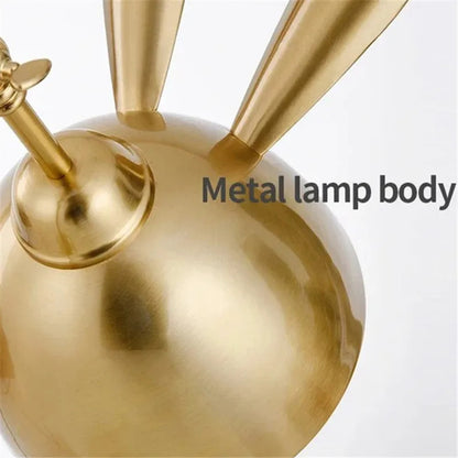 Nordic pink rabbit table lamp led folding arm desk lamp for Children's Room decor eye protection study bedside book reading lamp