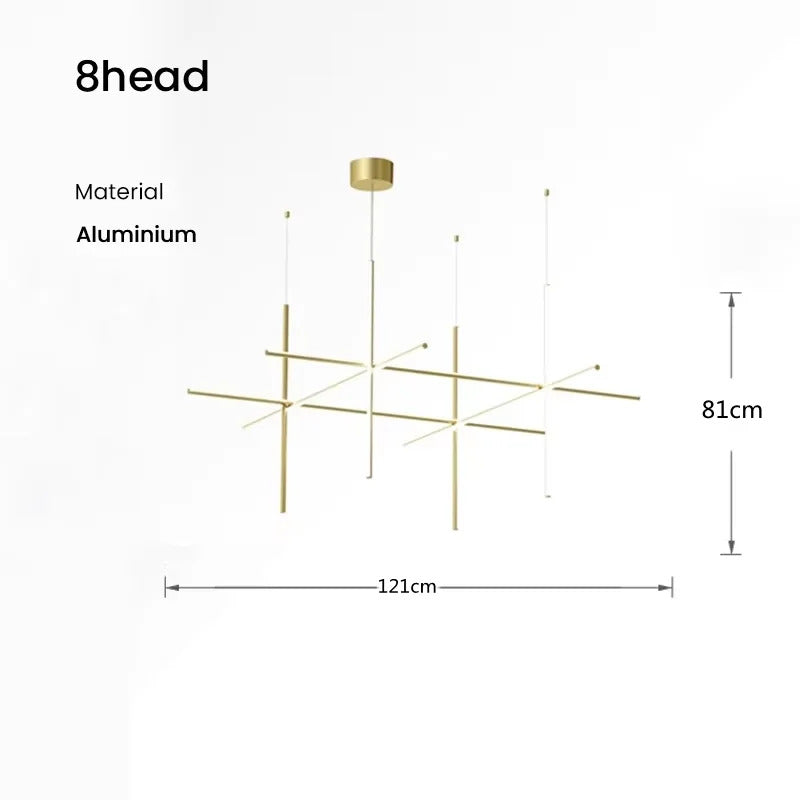 Coordinates Chandelier Modern LED Linear Ceiling Chandelier