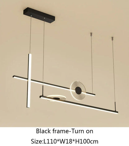 Modern black chandelier Led Nordic design minimalist acrylic lamp