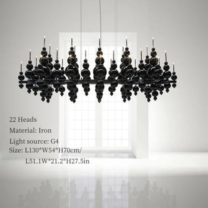 Luxury Living Room Black Chandelier Designer Tears From Moon Chandelier