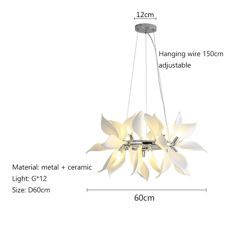 Nordic Petal chandelier Luxury Ceramic Pendant Lamp