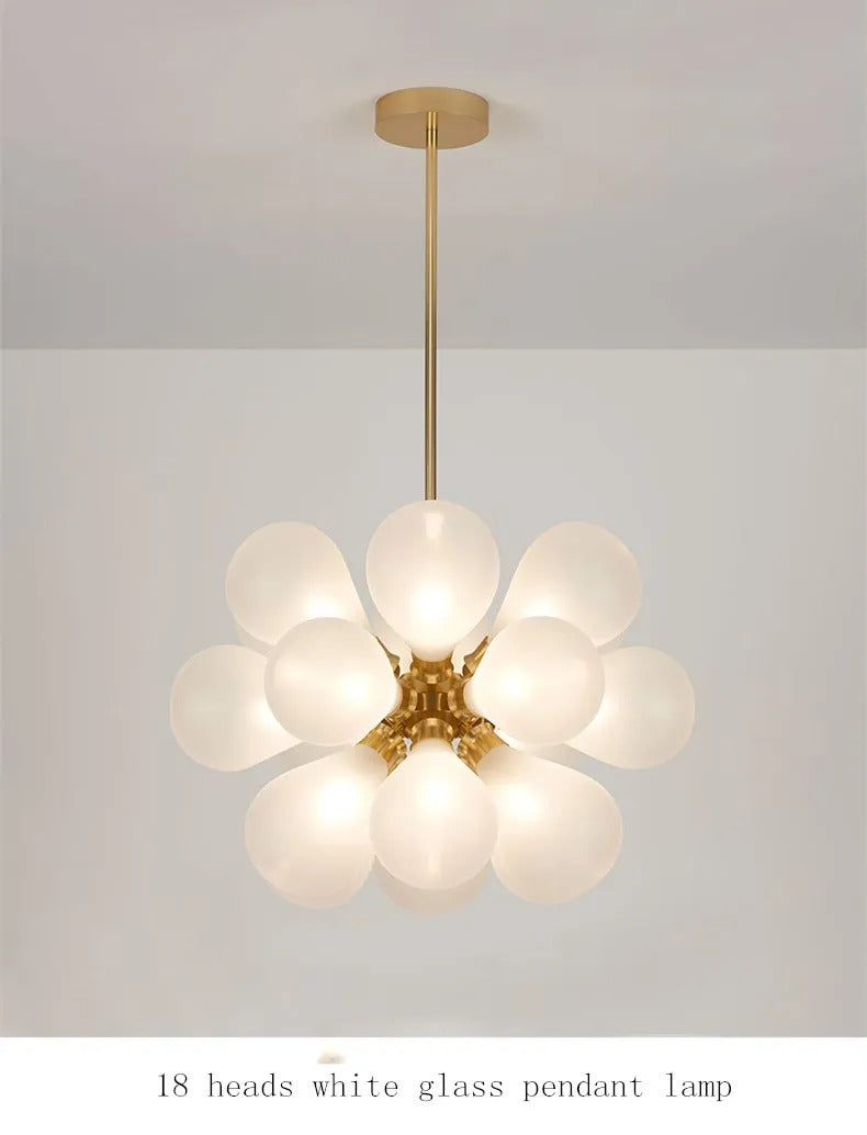 Our blue bubble Chandelier dining table light fixtures