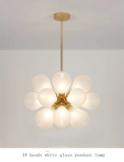 Our blue bubble Chandelier dining table light fixtures