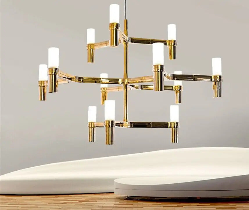 Crown Major Chandelier Nordic Tube Silver Chandelier Modern Led Luxury Chandelier