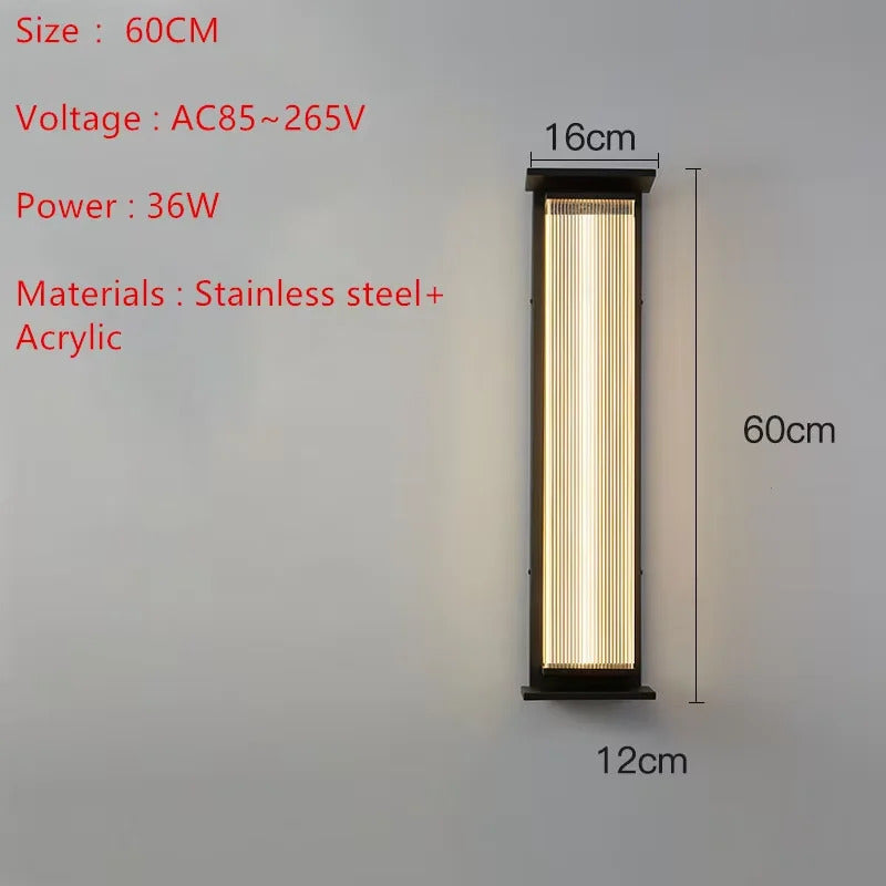 Modern outdoor wall light Waterproof IP65 Solar energy LED wall lamp Entrance sconce