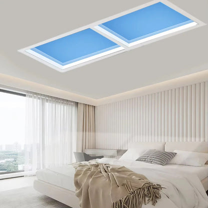 Blue sky ceiling light Kids room semi flush mount ceiling light