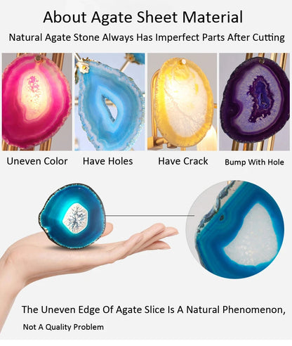 LED agate chandelier blue/green/purple/pink romantic chandelier