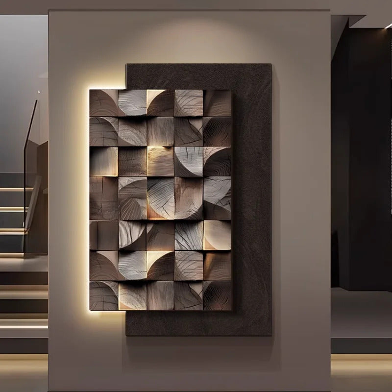 Italy Designer Geometric Wall Lamp Square Mounted Background Hallway Sconce lighting