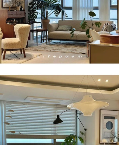 Modern Cream UFO Pendant Lights Nordic Design Dining Table Hanging Chandelier