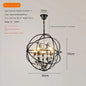 Retro Wrought Iron Chandelier Rustic Orb Chandelier