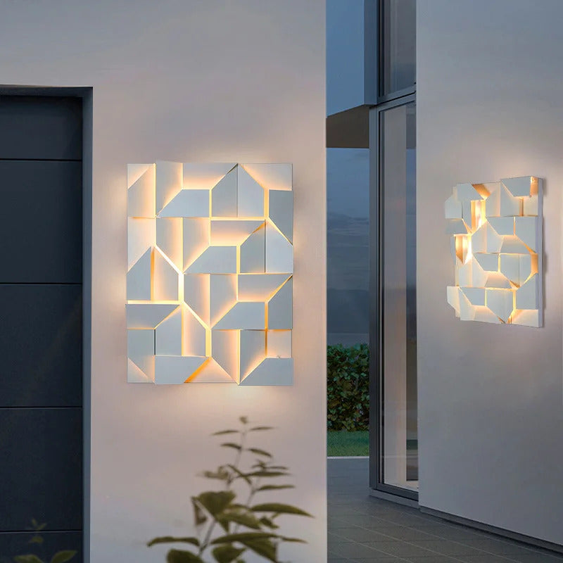 Outdoor Waterproof wall lamp Creativity 3D Model Led Sconce lights Square Wall lighting