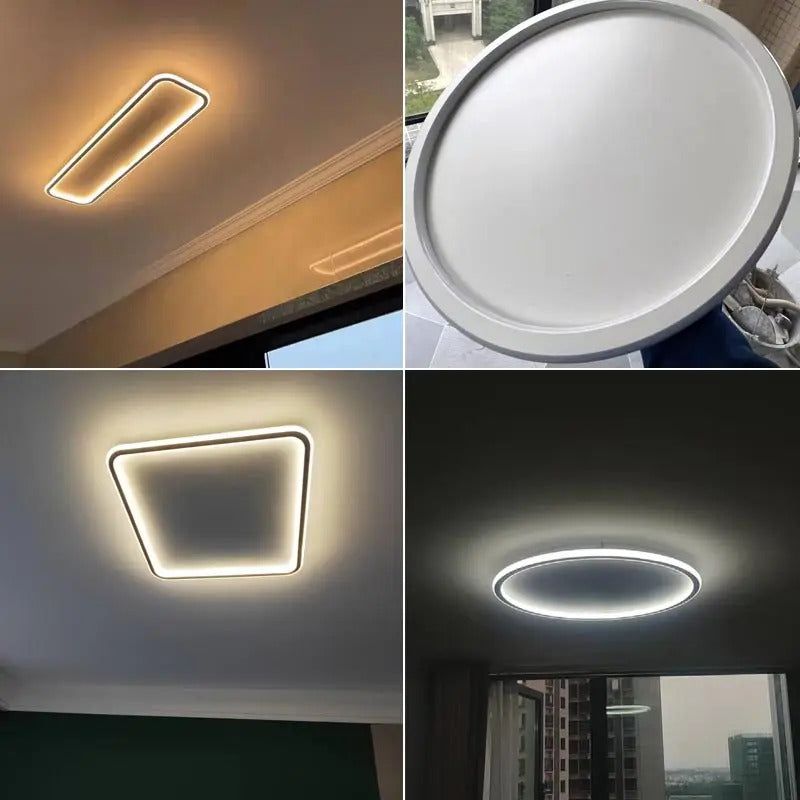 Modern with Remote Control Dimmable Flush Mount Bedroom Living Room Ceiling Light