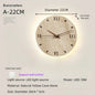 Creative Cave Stone Clock Wall Lamp Wabi Sabi Background Wall Light sconce